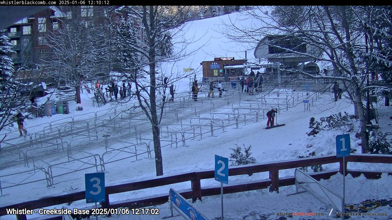 Webcam frame from Whistler - Creekside Base at 2025/01/06 12:00