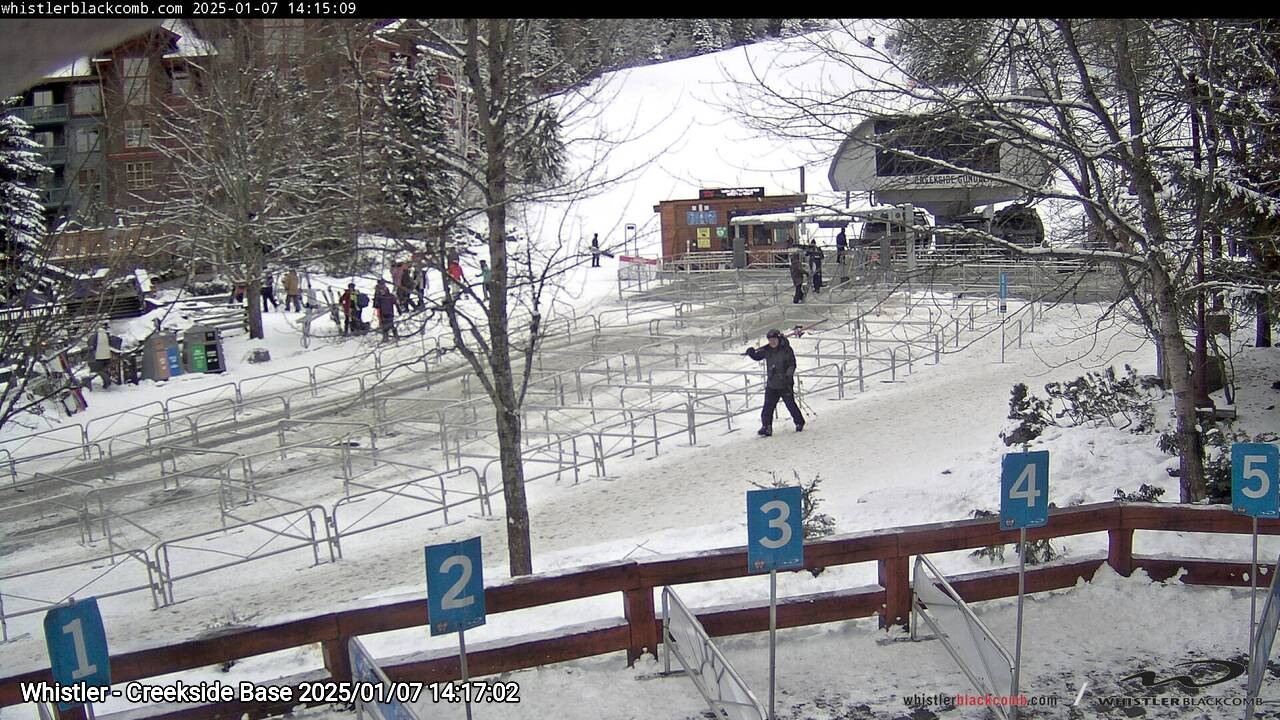 Webcam frame from Whistler - Creekside Base on 2025/01/07