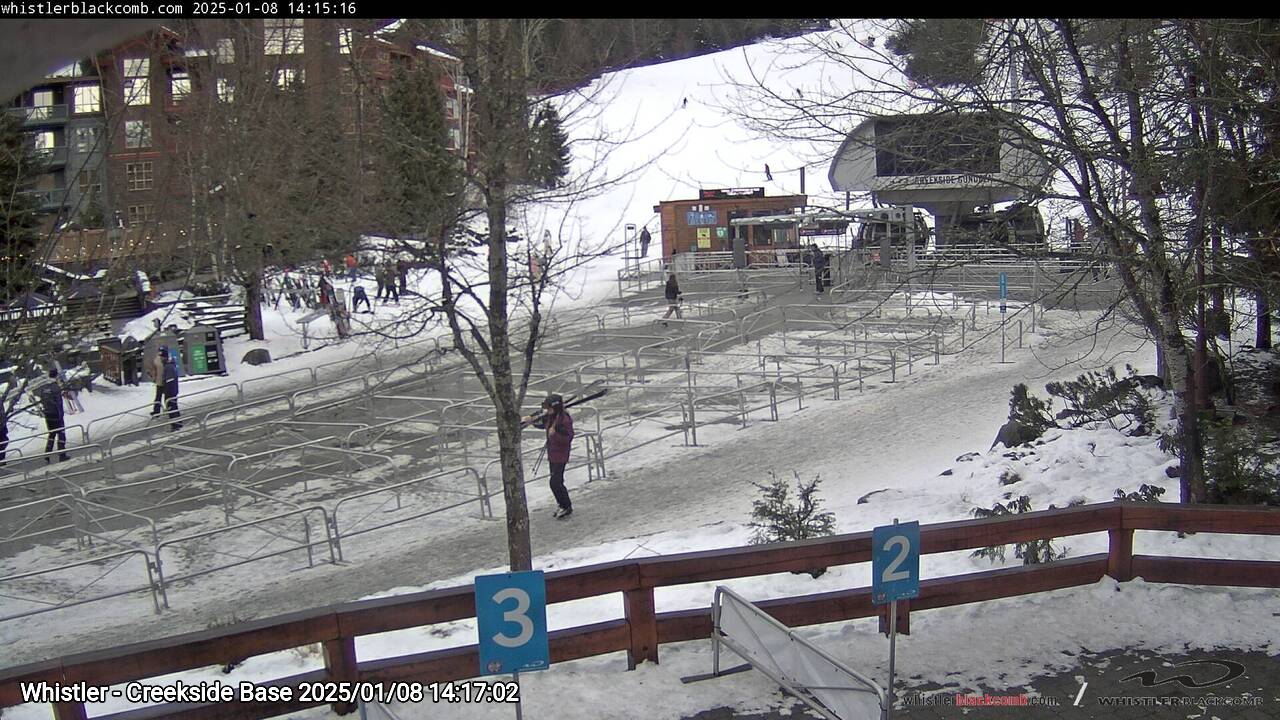 Webcam frame from Whistler - Creekside Base on 2025/01/08