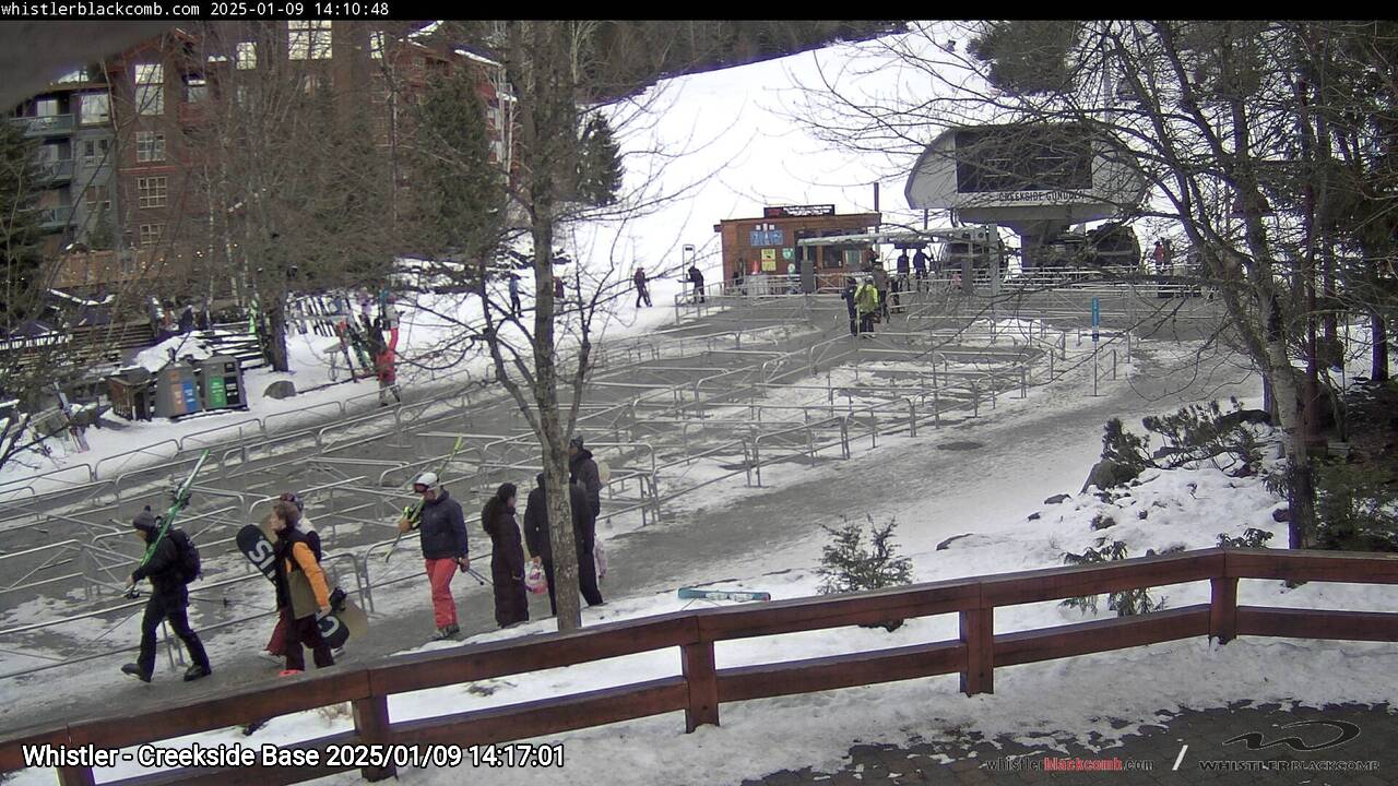 Webcam frame from Whistler - Creekside Base on 2025/01/09