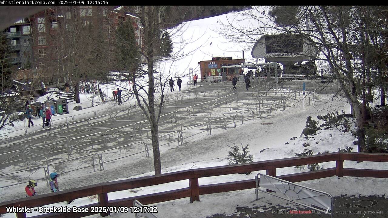 Webcam frame from Whistler - Creekside Base at 2025/01/09 12:00
