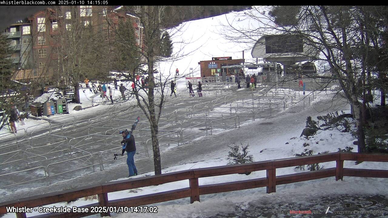 Webcam frame from Whistler - Creekside Base on 2025/01/10