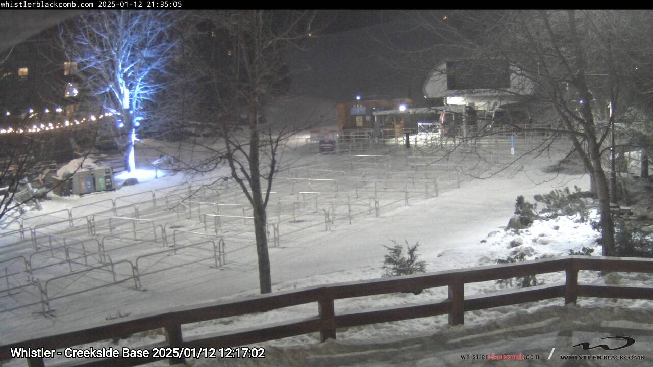 Webcam frame from Whistler - Creekside Base at 2025/01/12 12:00