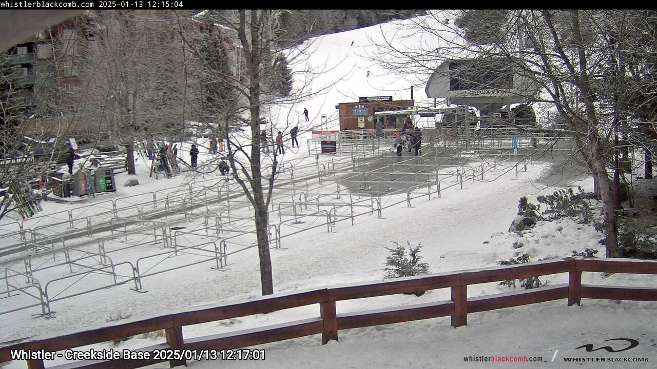 Webcam frame from Whistler - Creekside Base at 2025/01/13 12:00