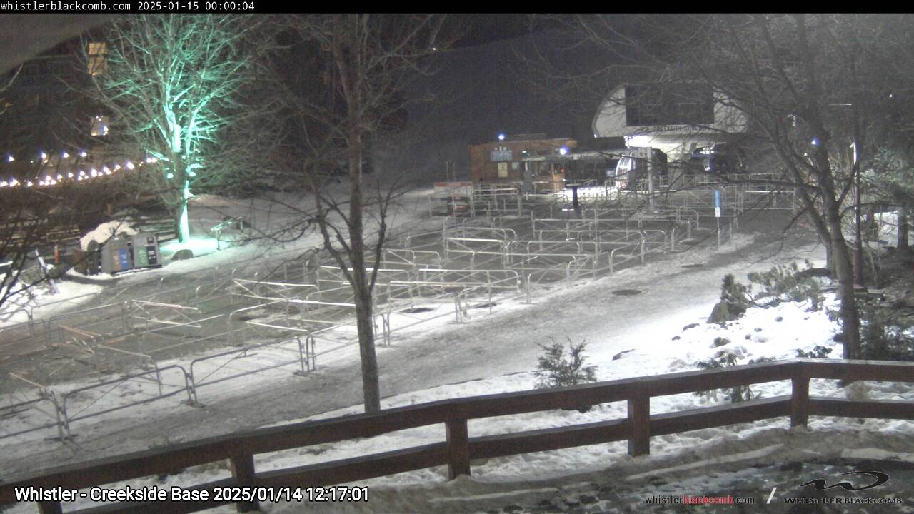 Webcam frame from Whistler - Creekside Base at 2025/01/14 12:00