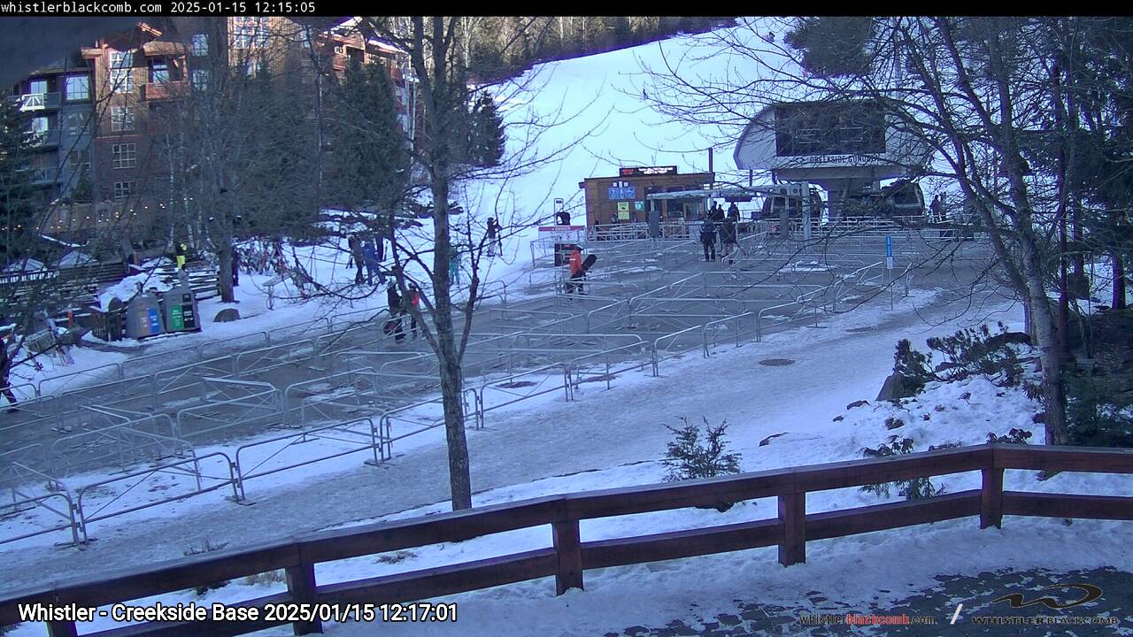 Webcam frame from Whistler - Creekside Base at 2025/01/15 12:00