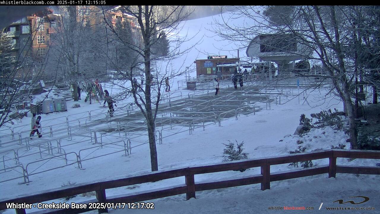 Webcam frame from Whistler - Creekside Base at 2025/01/17 12:00