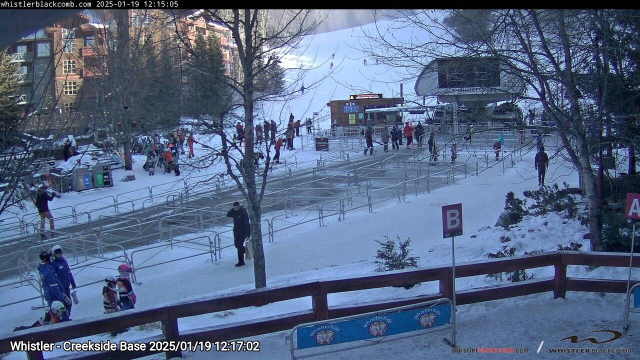 Webcam frame from Whistler - Creekside Base at 2025/01/19 12:00
