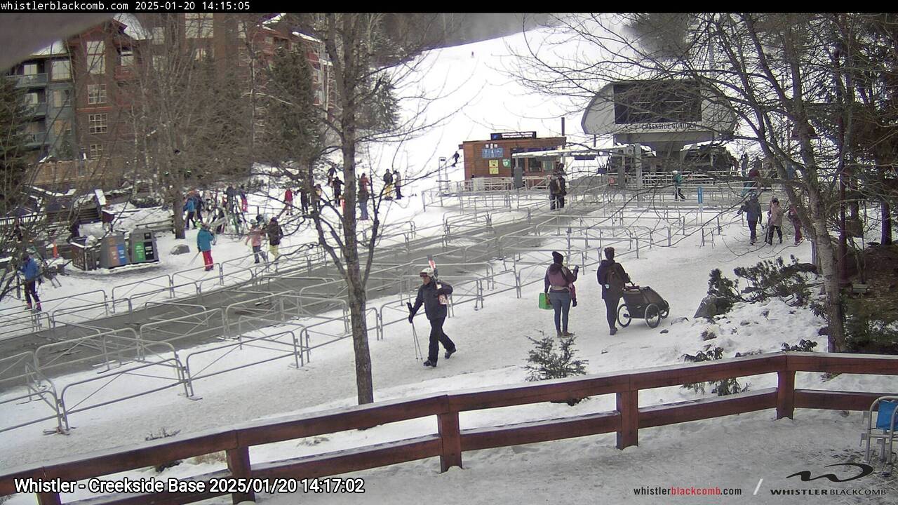 Webcam frame from Whistler - Creekside Base on 2025/01/20