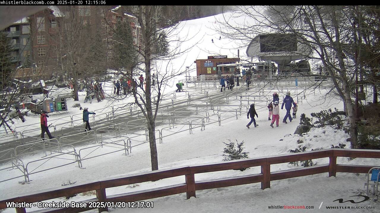 Webcam frame from Whistler - Creekside Base at 2025/01/20 12:00