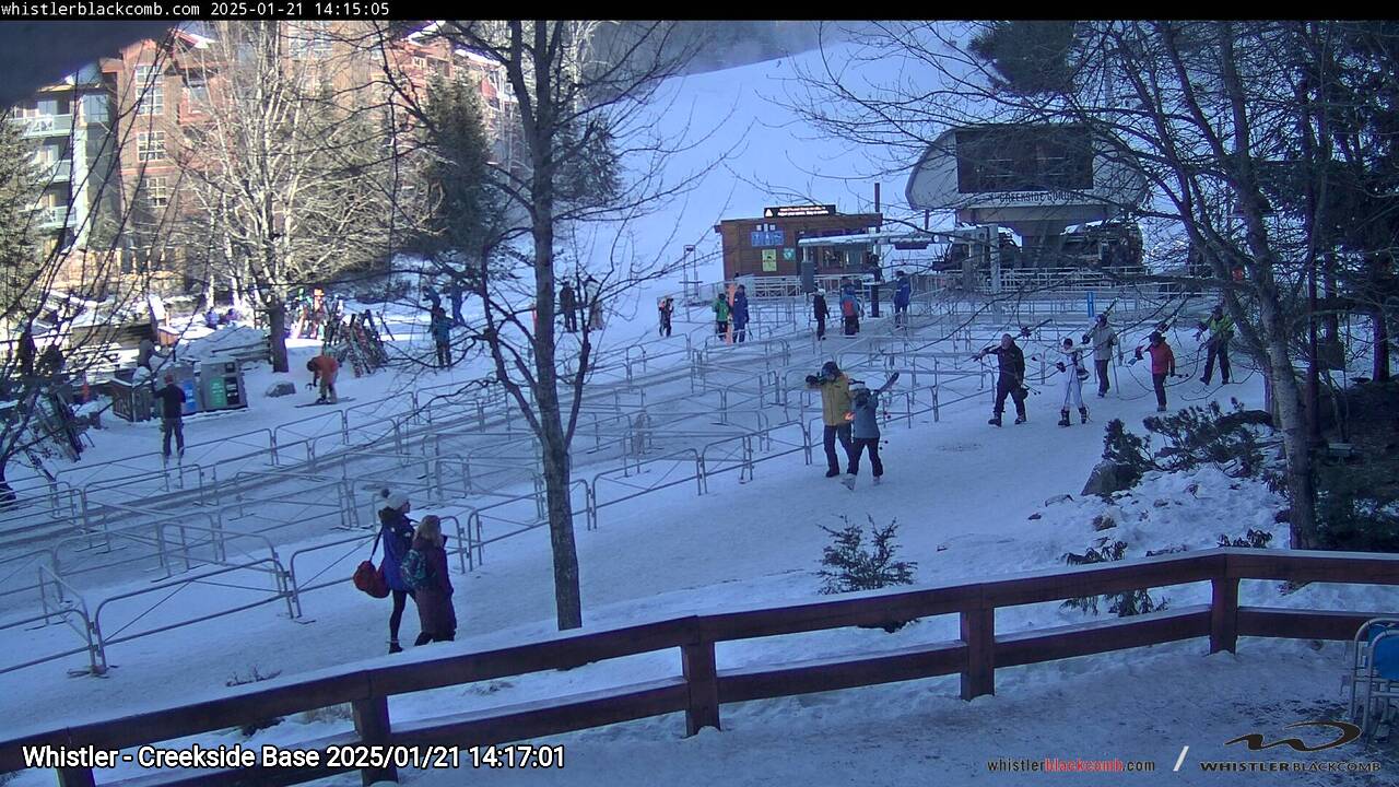 Webcam frame from Whistler - Creekside Base on 2025/01/21
