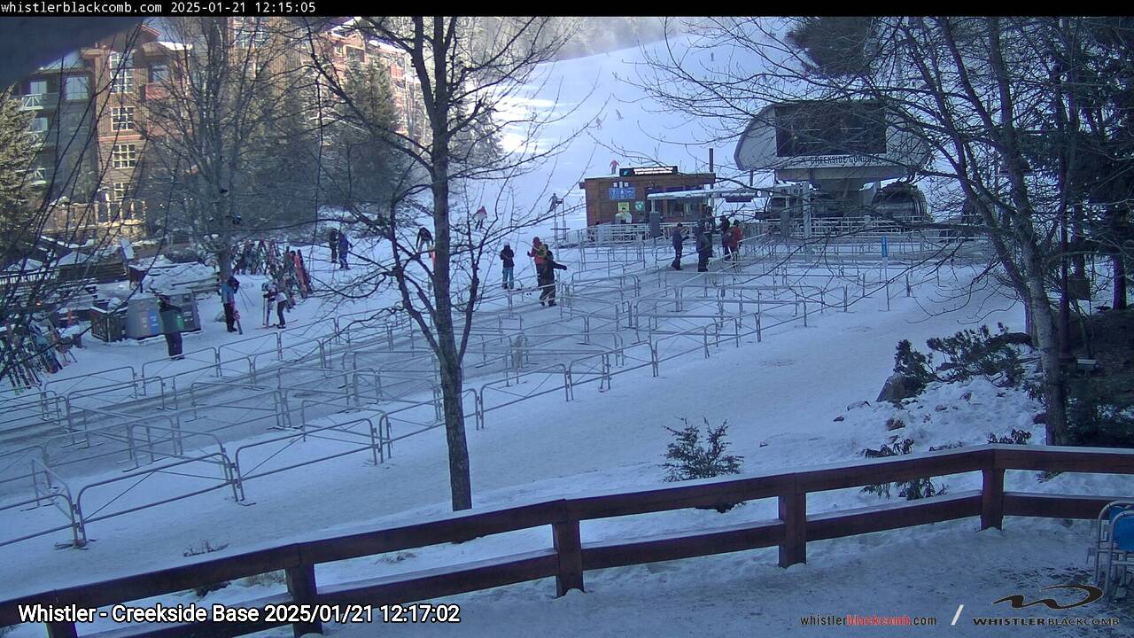 Webcam frame from Whistler - Creekside Base at 2025/01/21 12:00