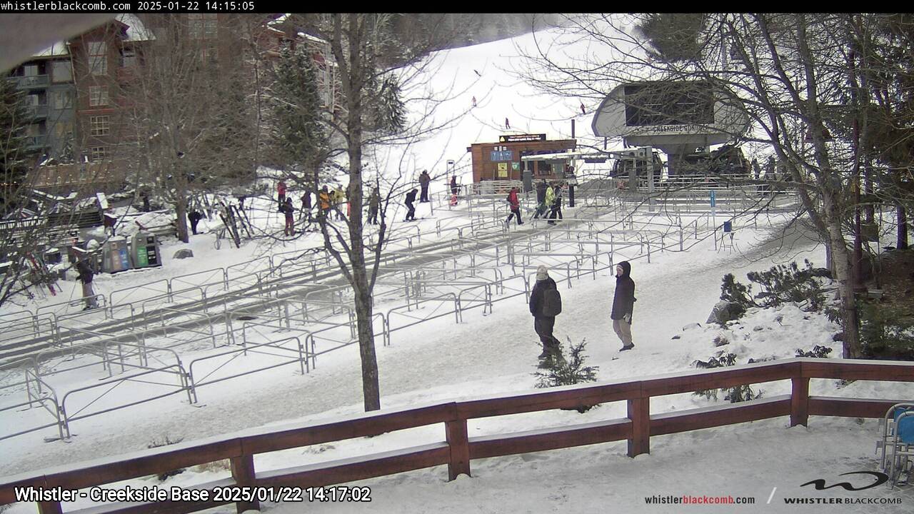 Webcam frame from Whistler - Creekside Base on 2025/01/22