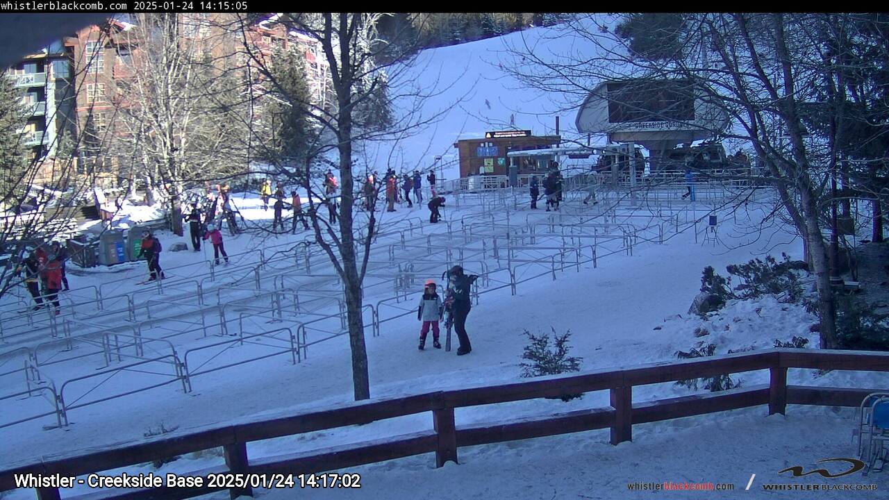 Webcam frame from Whistler - Creekside Base on 2025/01/24