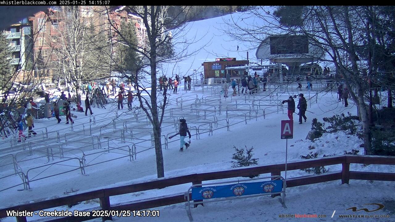 Webcam frame from Whistler - Creekside Base on 2025/01/25