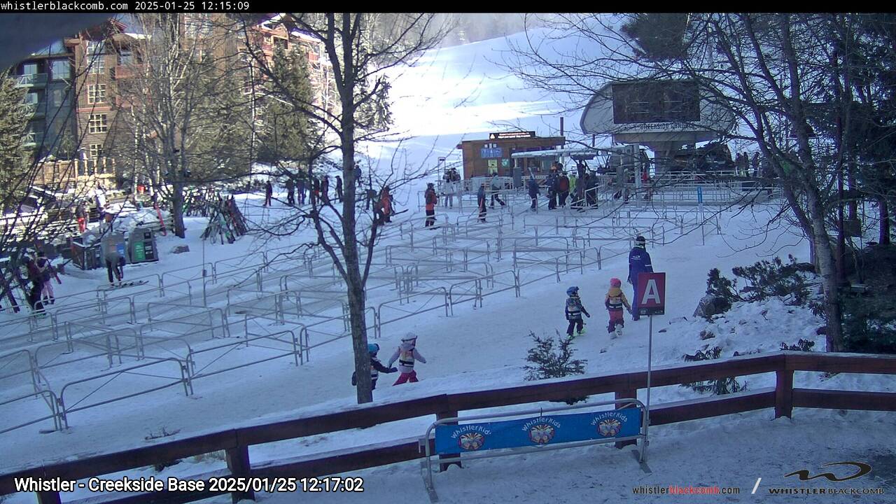 Webcam frame from Whistler - Creekside Base at 2025/01/25 12:00