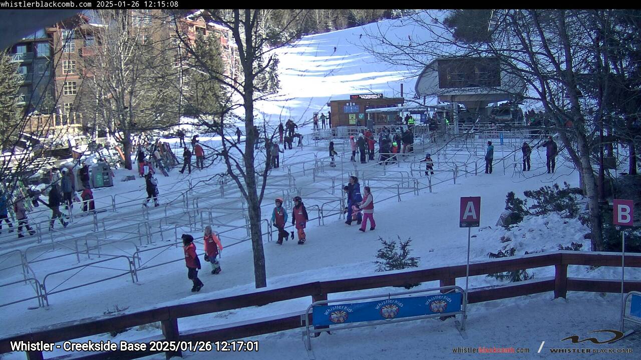 Webcam frame from Whistler - Creekside Base at 2025/01/26 12:00