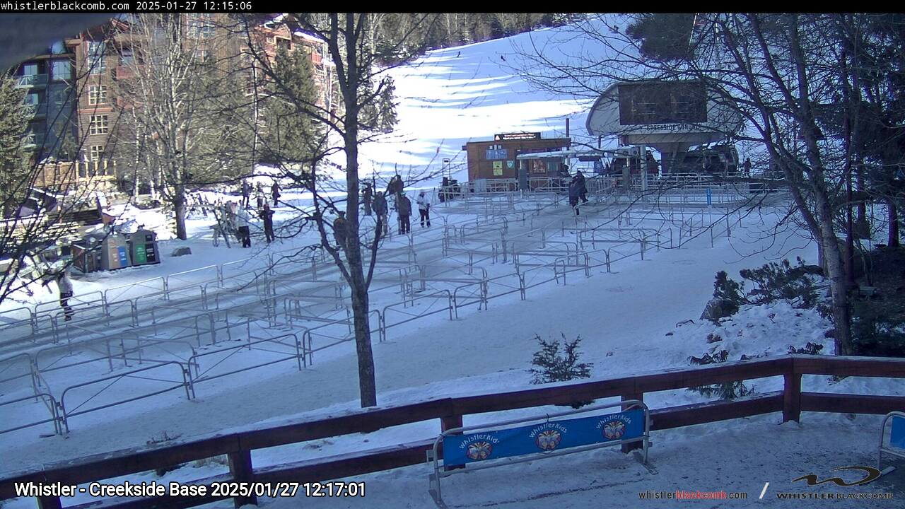 Webcam frame from Whistler - Creekside Base at 2025/01/27 12:00