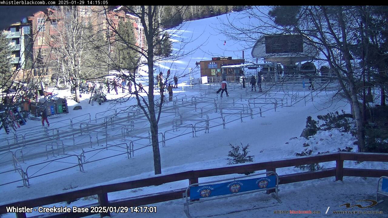 Webcam frame from Whistler - Creekside Base on 2025/01/29