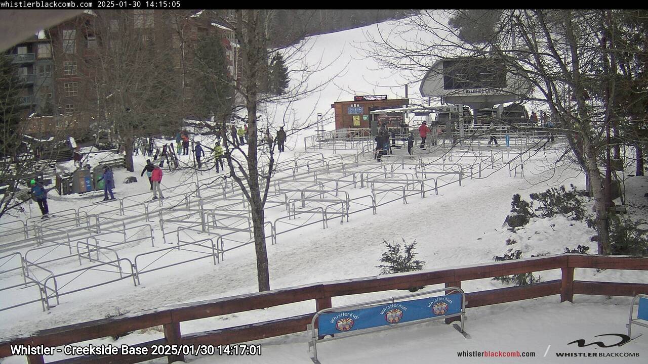 Webcam frame from Whistler - Creekside Base on 2025/01/30