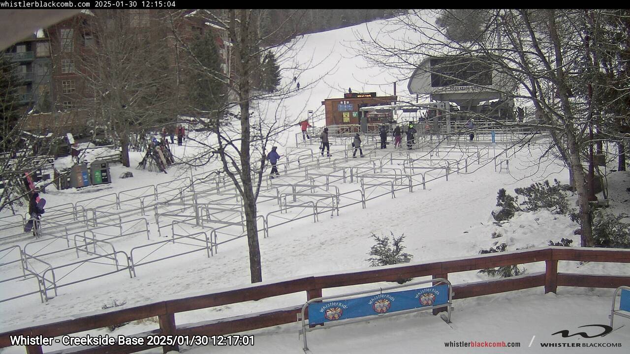 Webcam frame from Whistler - Creekside Base at 2025/01/30 12:00
