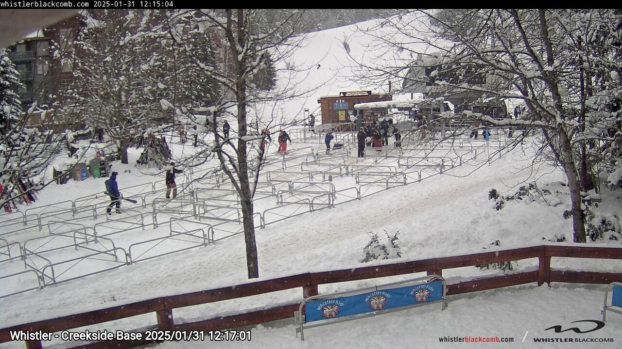 Webcam frame from Whistler - Creekside Base at 2025/01/31 12:00