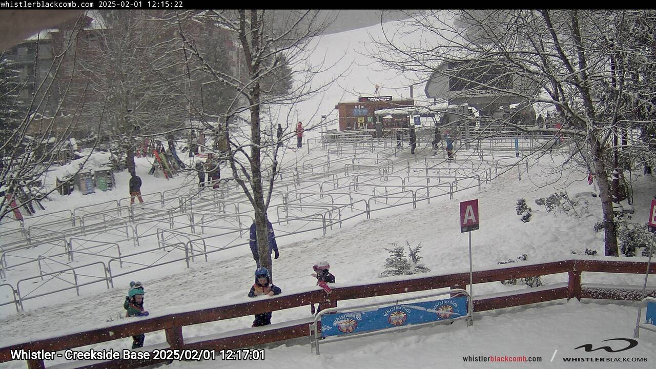 Webcam frame from Whistler - Creekside Base at 2025/02/01 12:00