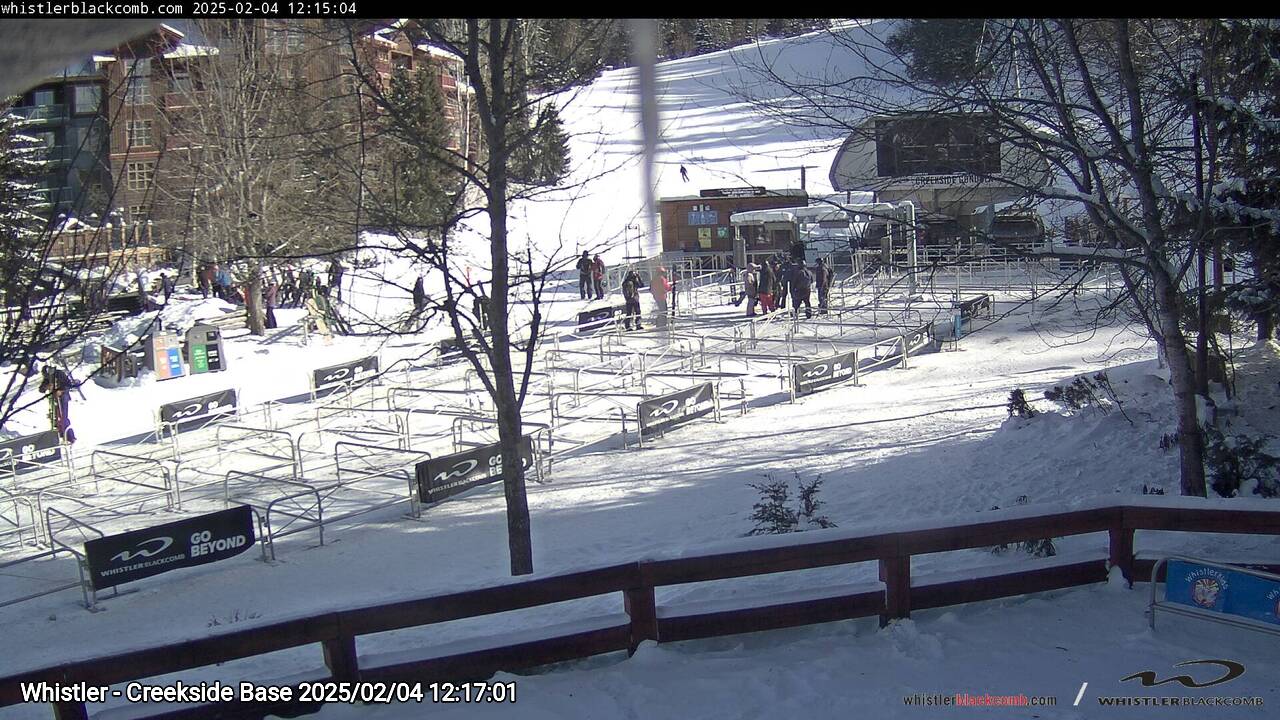 Webcam frame from Whistler - Creekside Base at 2025/02/04 12:00