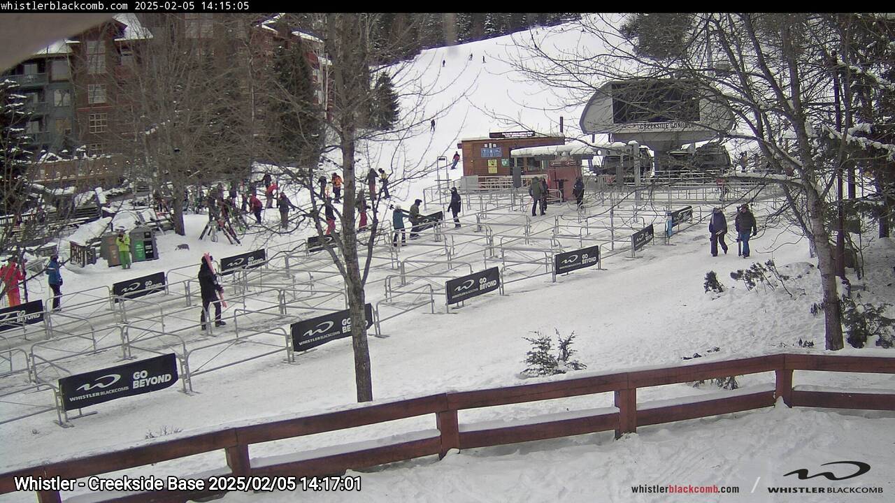 Webcam frame from Whistler - Creekside Base on 2025/02/05