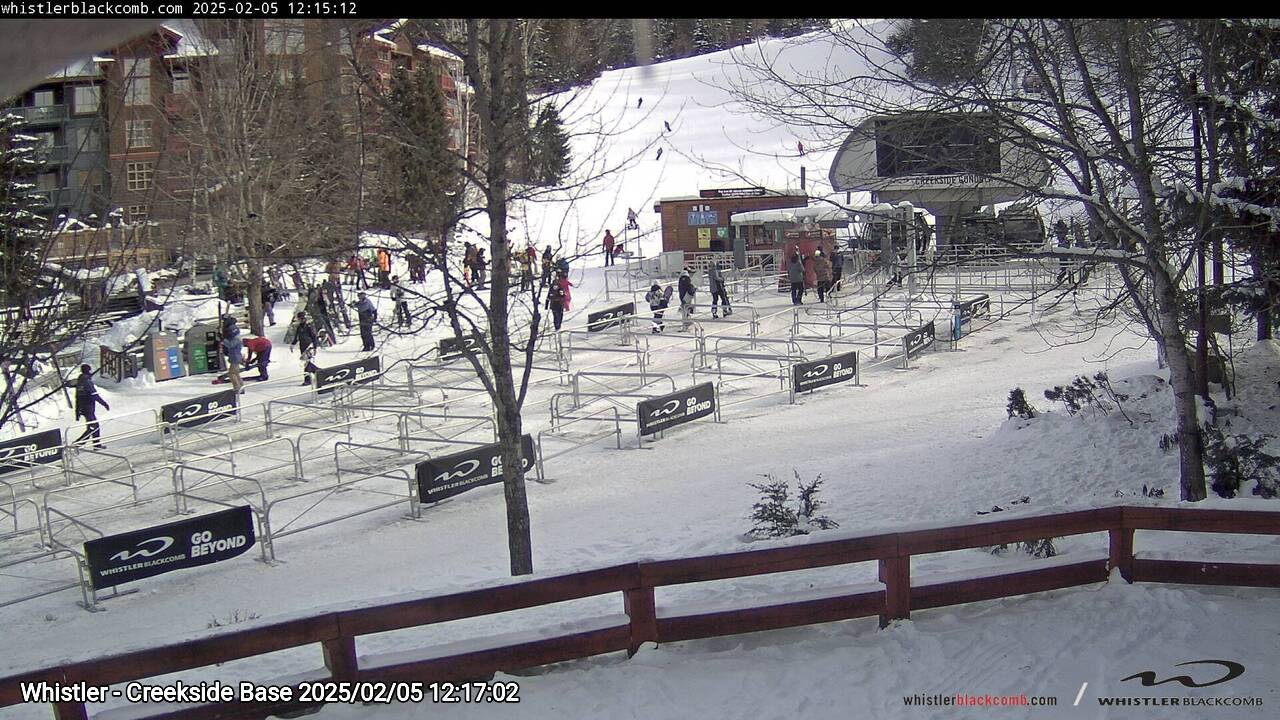 Webcam frame from Whistler - Creekside Base at 2025/02/05 12:00