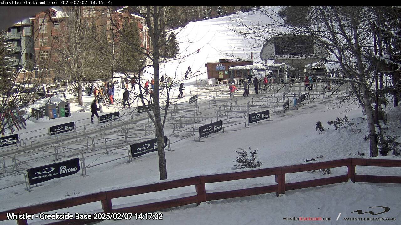 Webcam frame from Whistler - Creekside Base on 2025/02/07