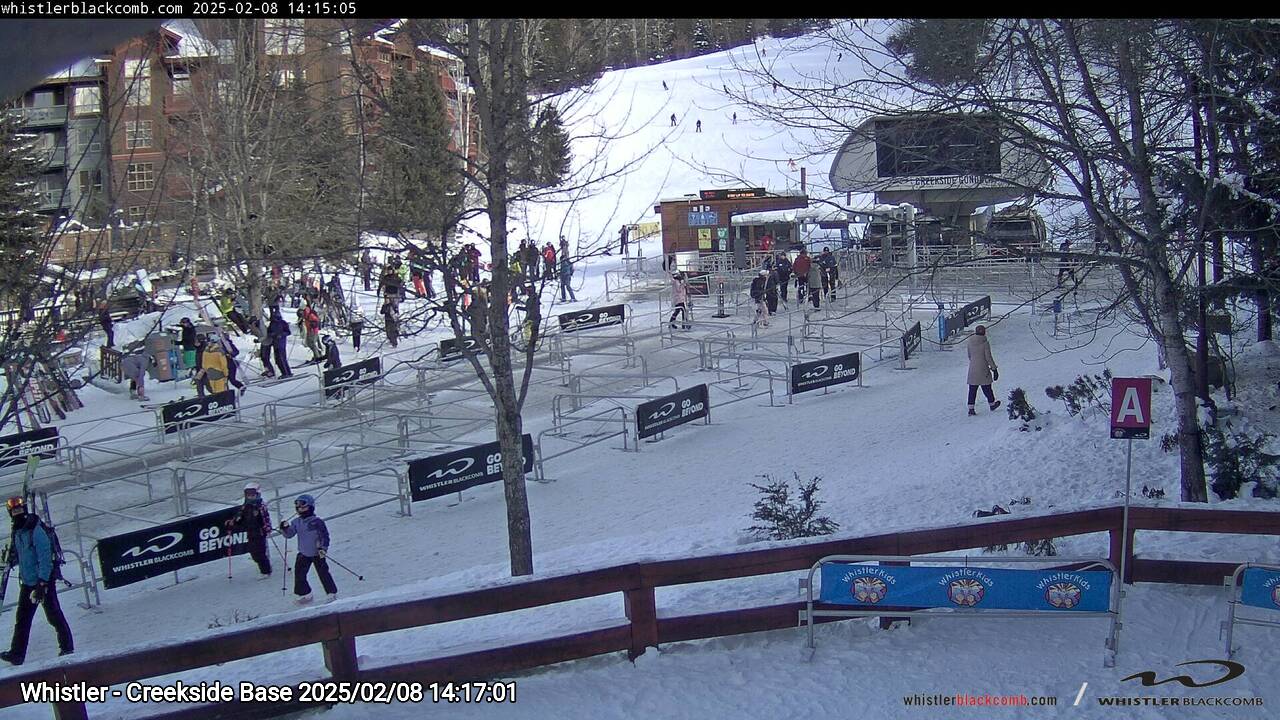 Webcam frame from Whistler - Creekside Base on 2025/02/08