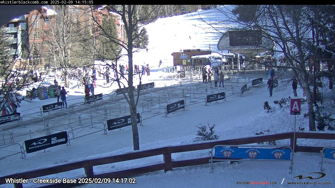 Webcam frame from Whistler - Creekside Base on 2025/02/09