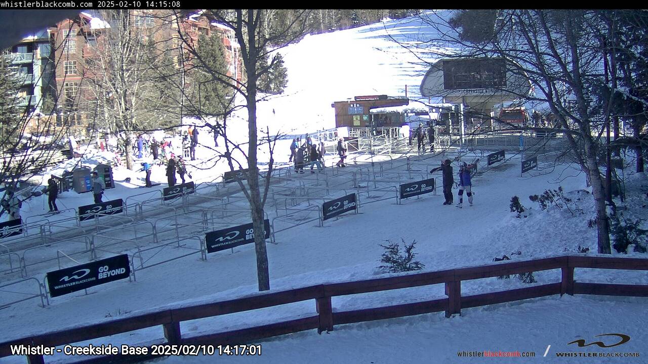 Webcam frame from Whistler - Creekside Base on 2025/02/10