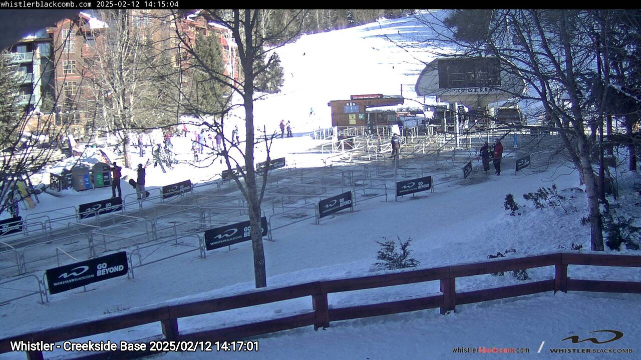 Webcam frame from Whistler - Creekside Base on 2025/02/12