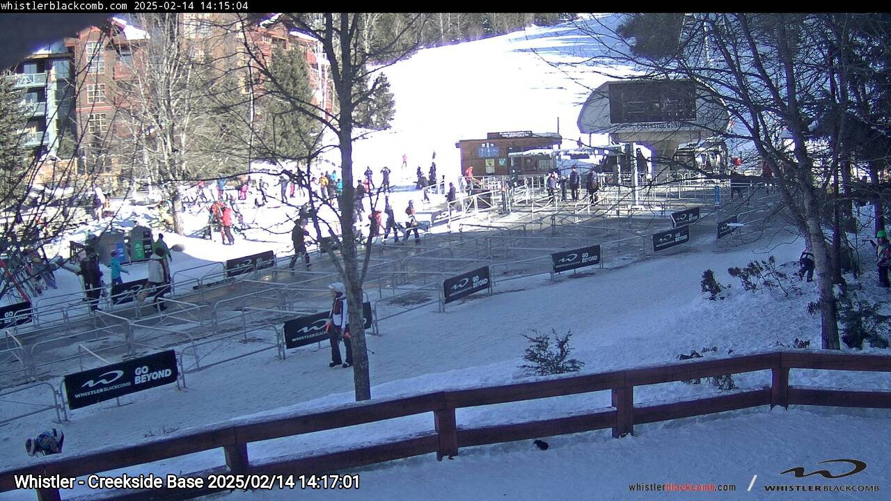 Webcam frame from Whistler - Creekside Base on 2025/02/14