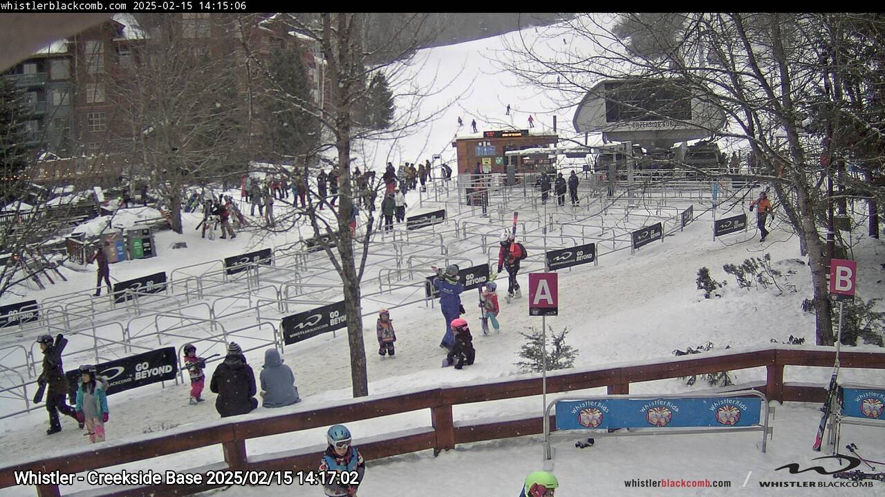 Webcam frame from Whistler - Creekside Base on 2025/02/15