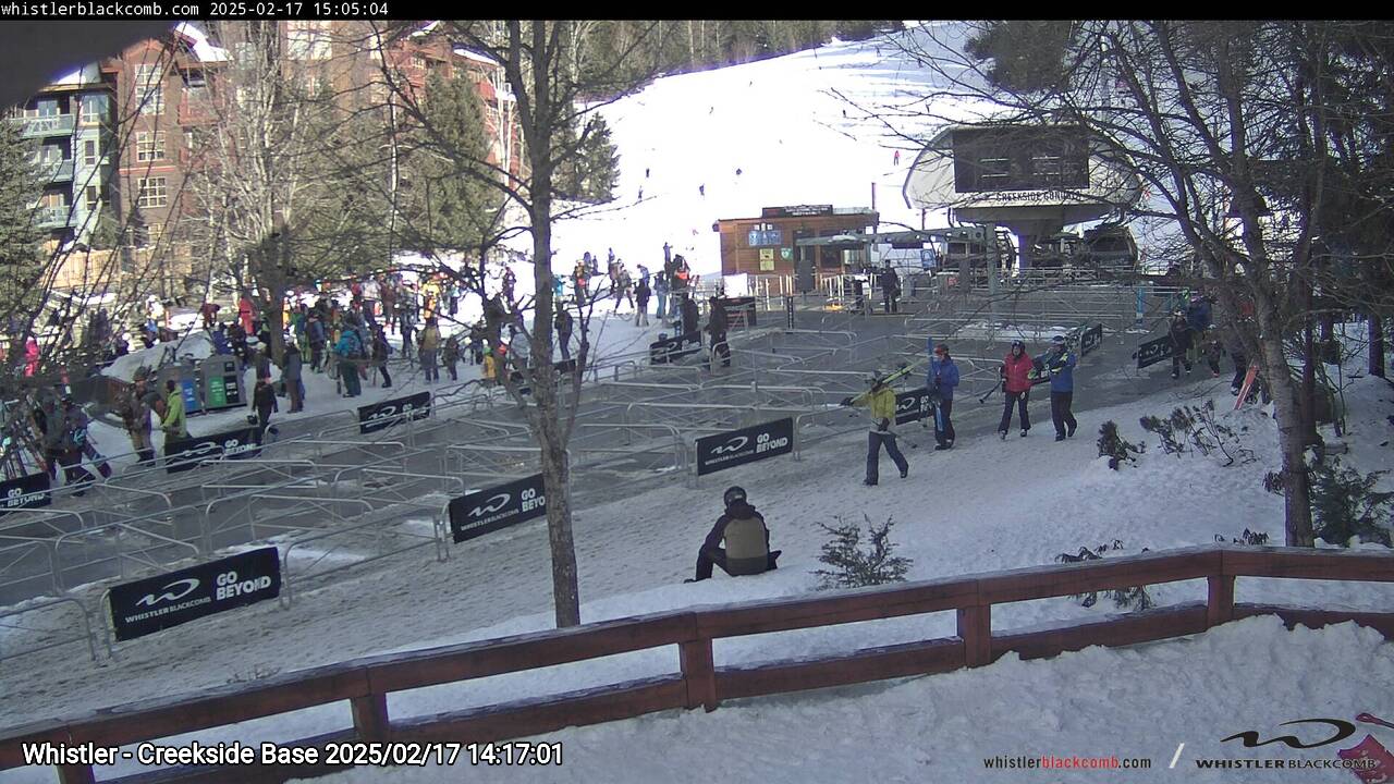 Webcam frame from Whistler - Creekside Base on 2025/02/17