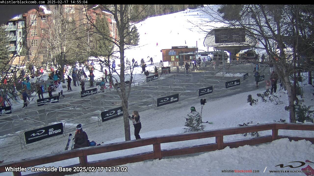 Webcam frame from Whistler - Creekside Base at 2025/02/17 12:00