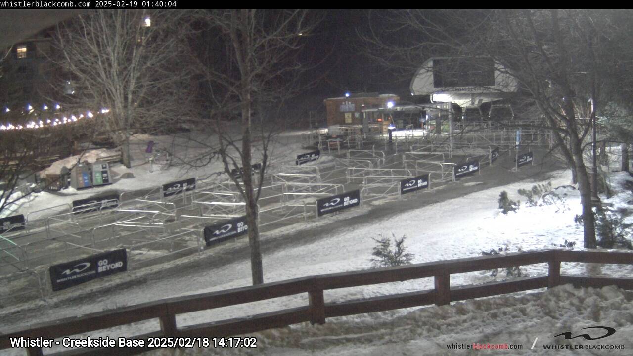 Webcam frame from Whistler - Creekside Base on 2025/02/18