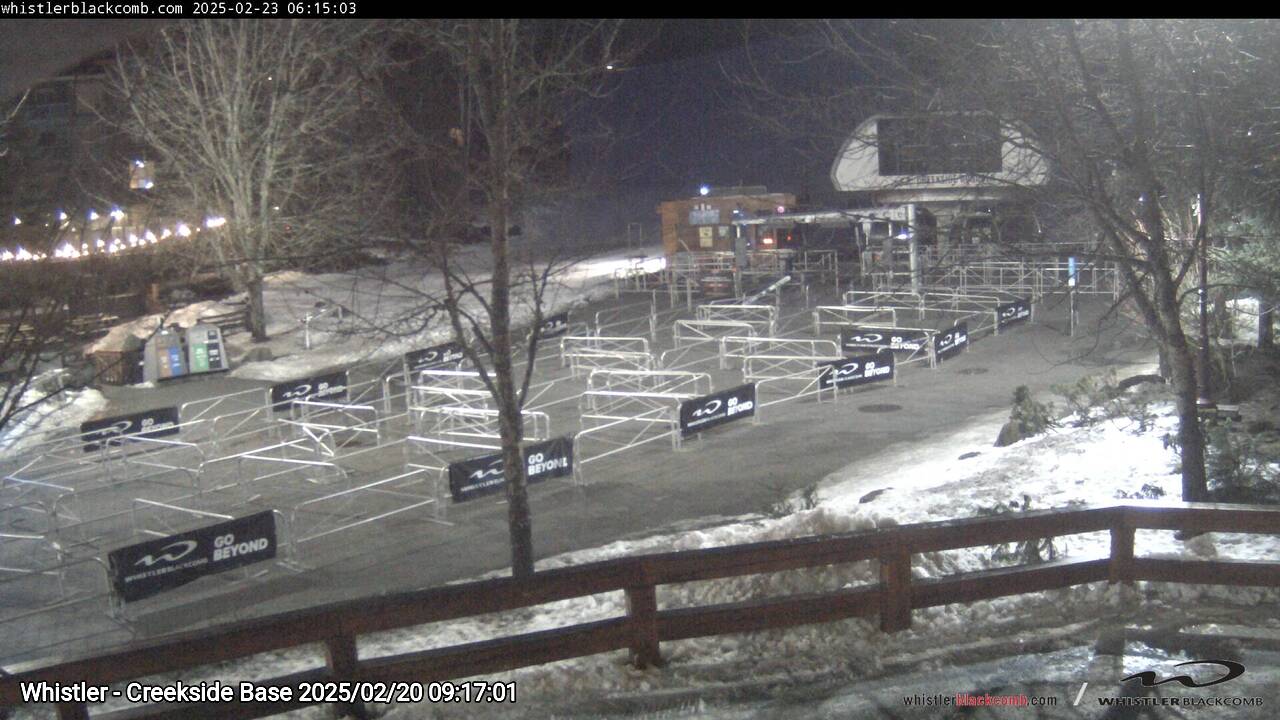 Webcam frame from Whistler - Creekside Base on 2025/02/20