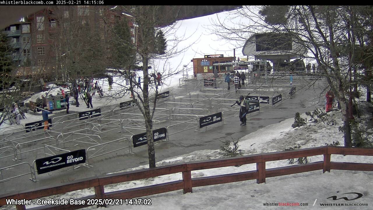 Webcam frame from Whistler - Creekside Base on 2025/02/21
