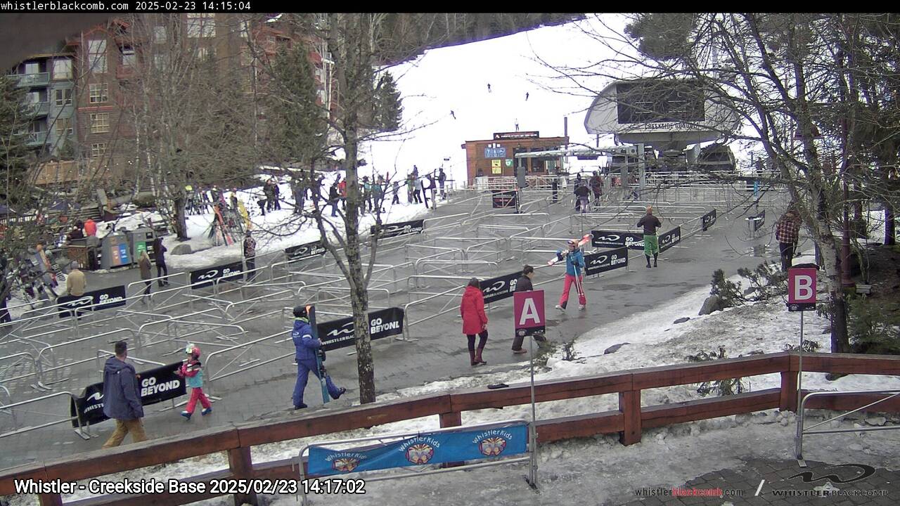 Webcam frame from Whistler - Creekside Base on 2025/02/23