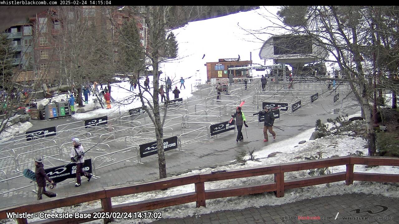 Webcam frame from Whistler - Creekside Base on 2025/02/24