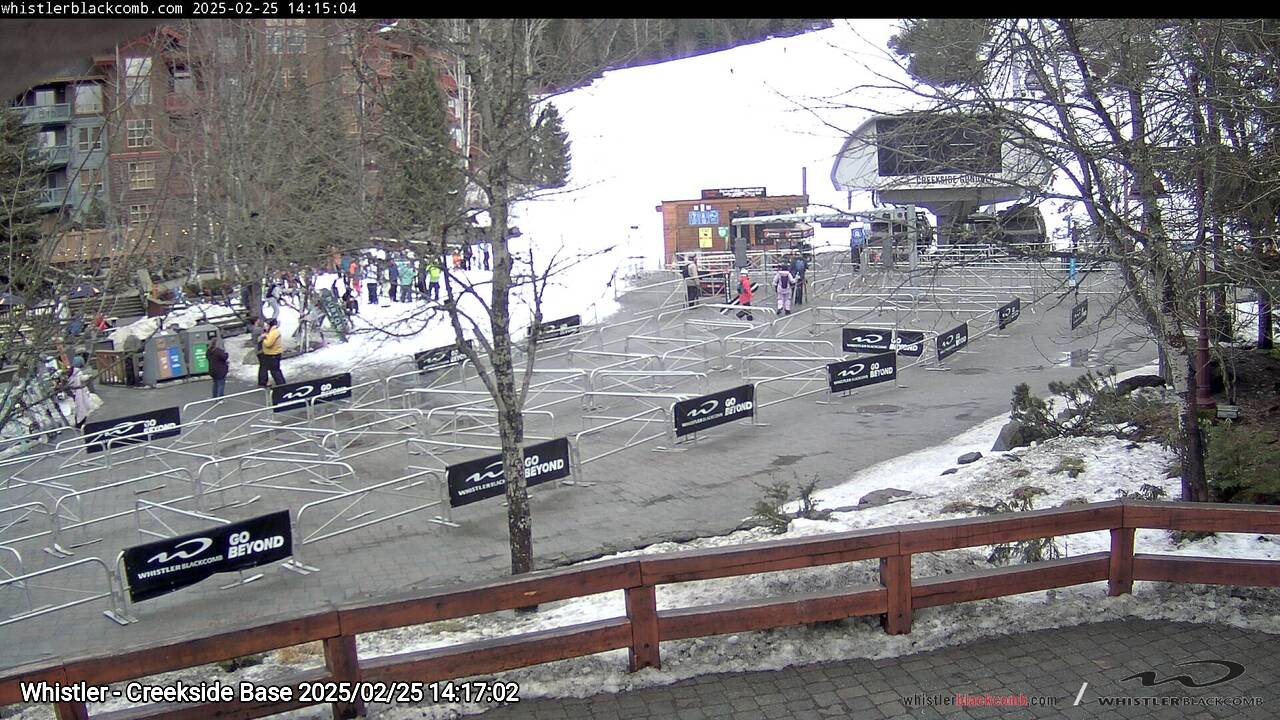 Webcam frame from Whistler - Creekside Base on 2025/02/25