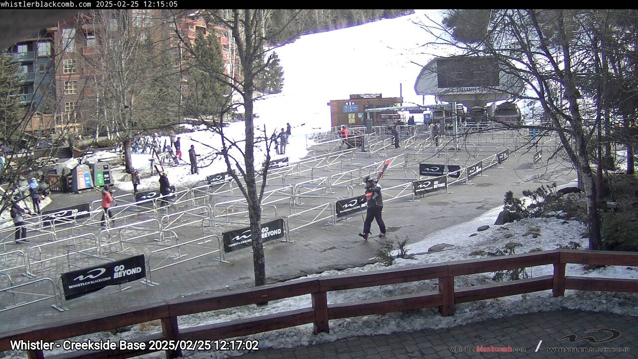 Webcam frame from Whistler - Creekside Base at 2025/02/25 12:00