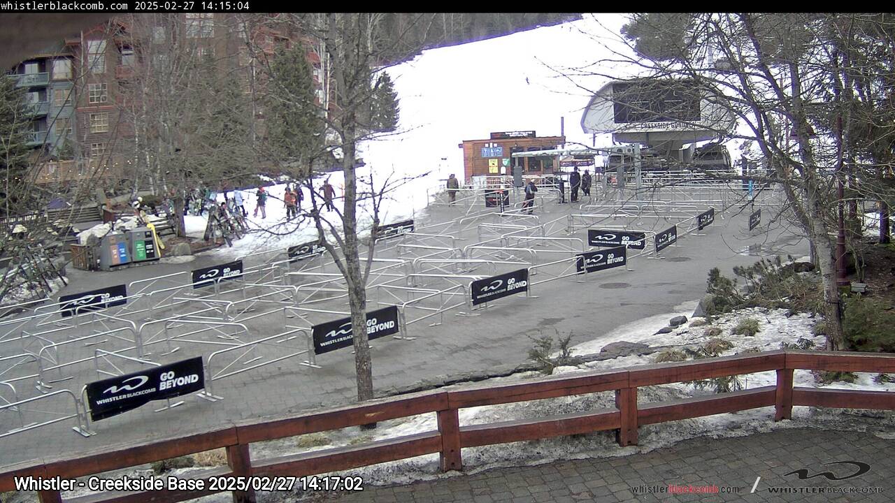 Webcam frame from Whistler - Creekside Base on 2025/02/27
