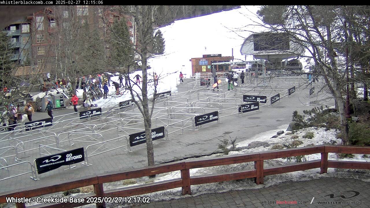 Webcam frame from Whistler - Creekside Base at 2025/02/27 12:00