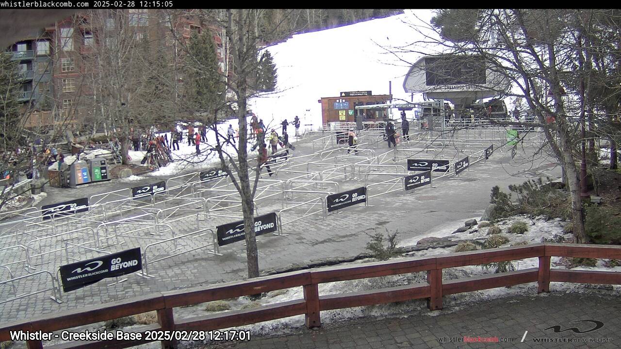 Webcam frame from Whistler - Creekside Base at 2025/02/28 12:00