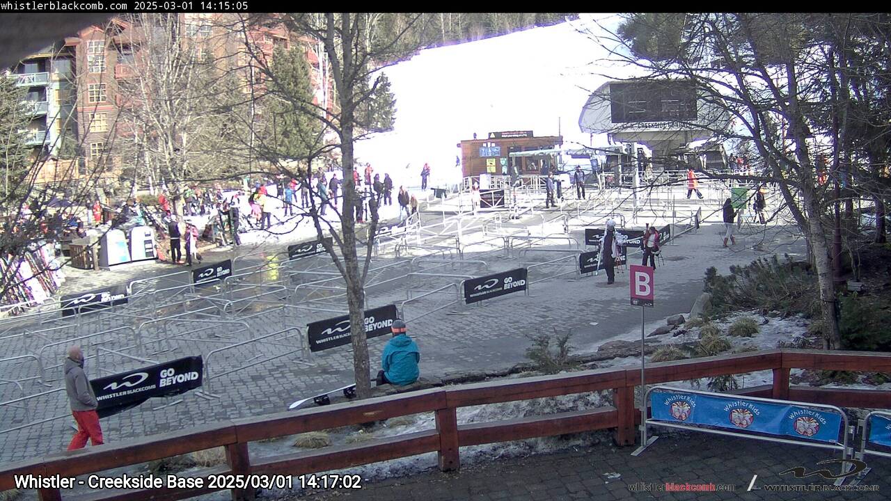 Webcam frame from Whistler - Creekside Base on 2025/03/01